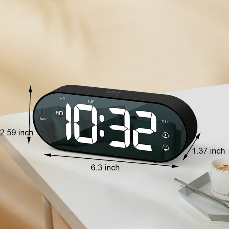 Wrought Studio Digital Electric Tabletop Clock with Alarm Wayfair